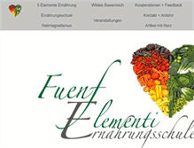 Tablet Screenshot of fuenfelementi.com
